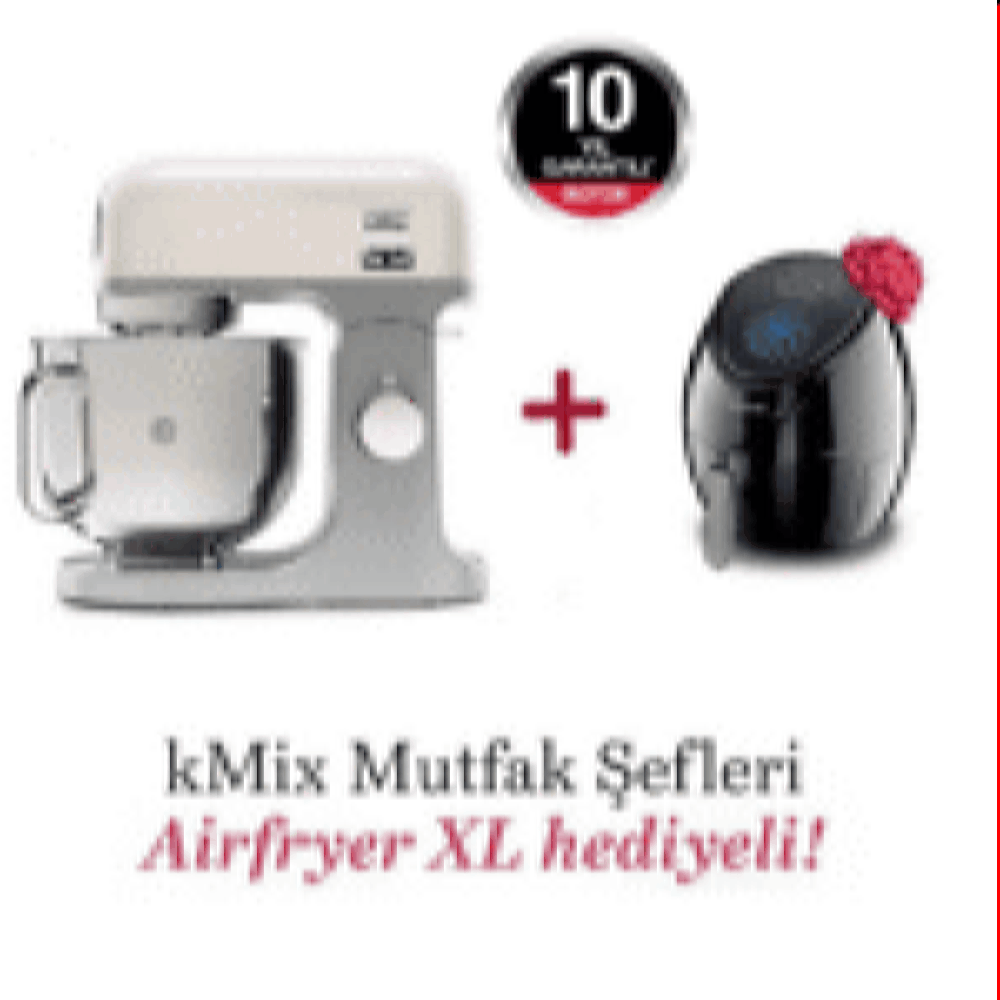 Kenwood kMix Mutfak Şefi 5 Lt KMX750CR + Airfryer XL Siyah HFP30.000BK Hediyeli