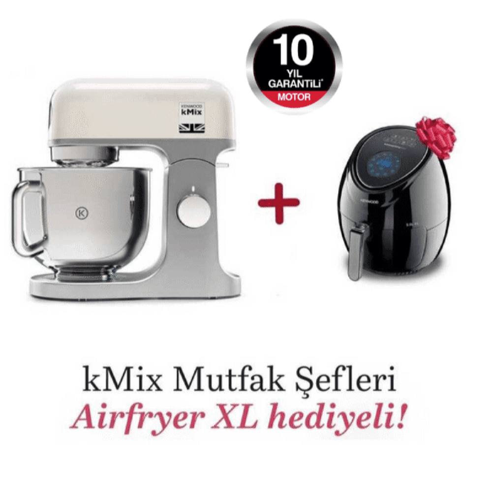 Kenwood kMix Mutfak Şefi 5 Lt KMX750CR + Airfryer XL Siyah HFP30.000BK Hediyeli